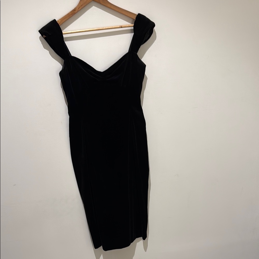 Diane Von Furstenberg Black Velvet Dress